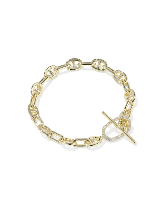 Kendra Scott Elaina Toggle Gold Link And Chain Bracelet