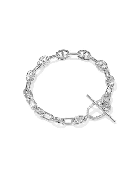 Kendra Scott Elaina Toggle Silver Link And Chain Bracelet