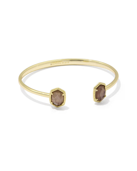 Kendra Scott Daphne Gold Frame Cuff Bracelet Taupe Mother of Pearl