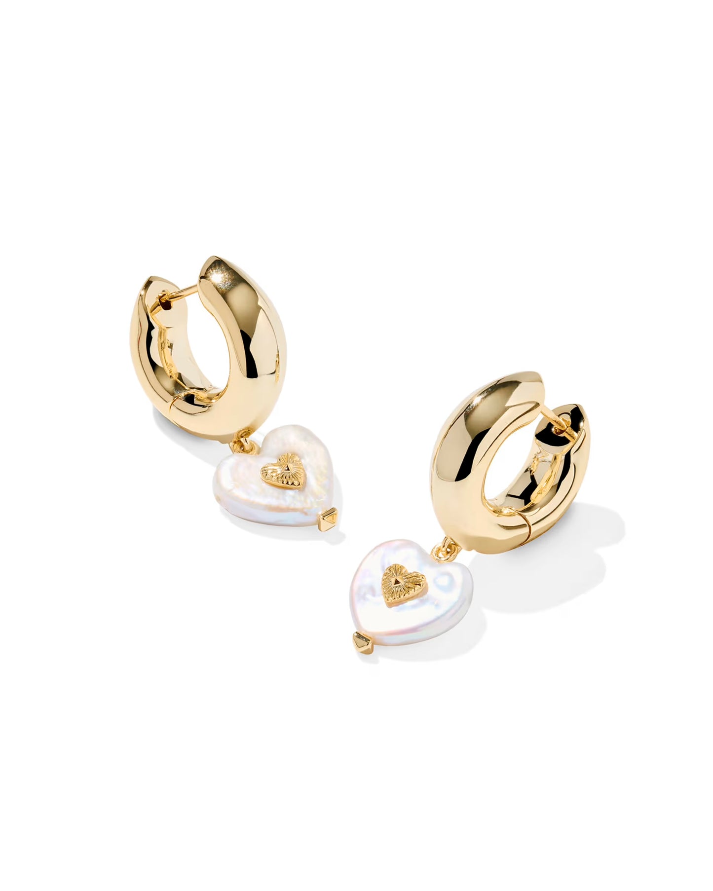 Kendra Scott Sasha Heart Gold Huggie