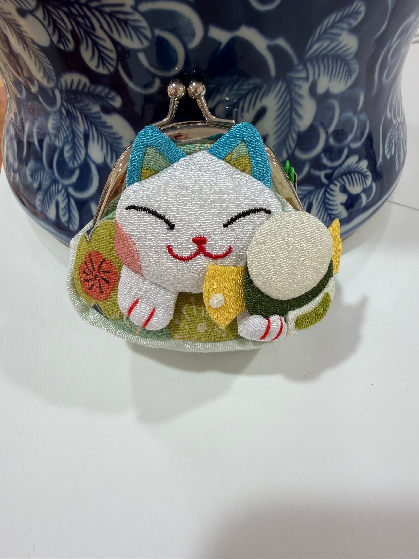 Green Cat Purse