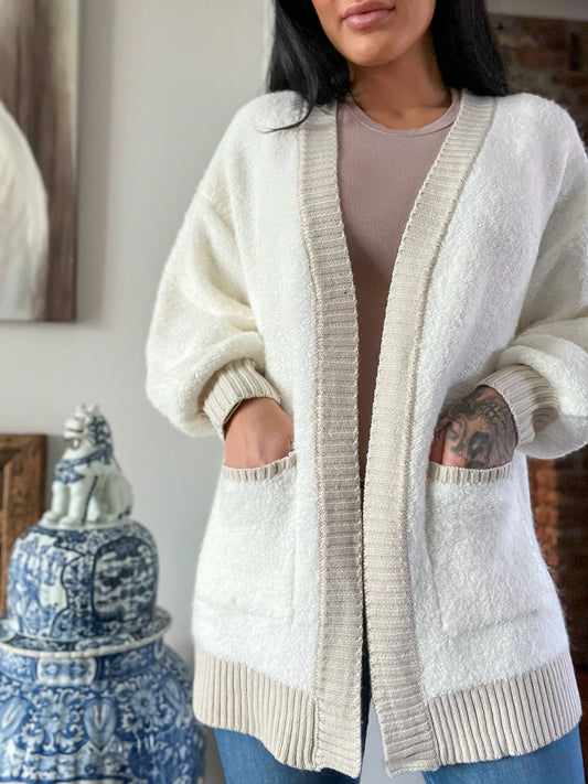 Paige Open Front Plush Sweater Cardigan