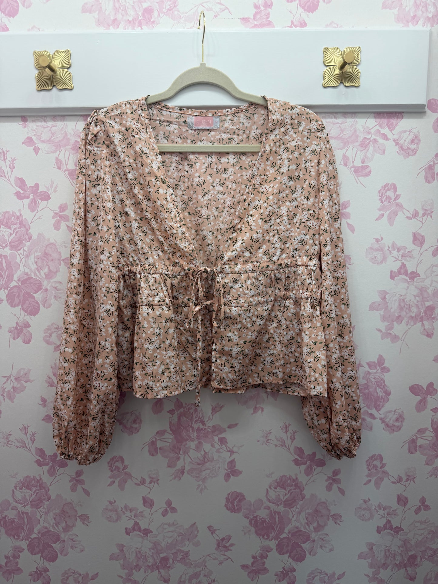 Floral Tie Front Top