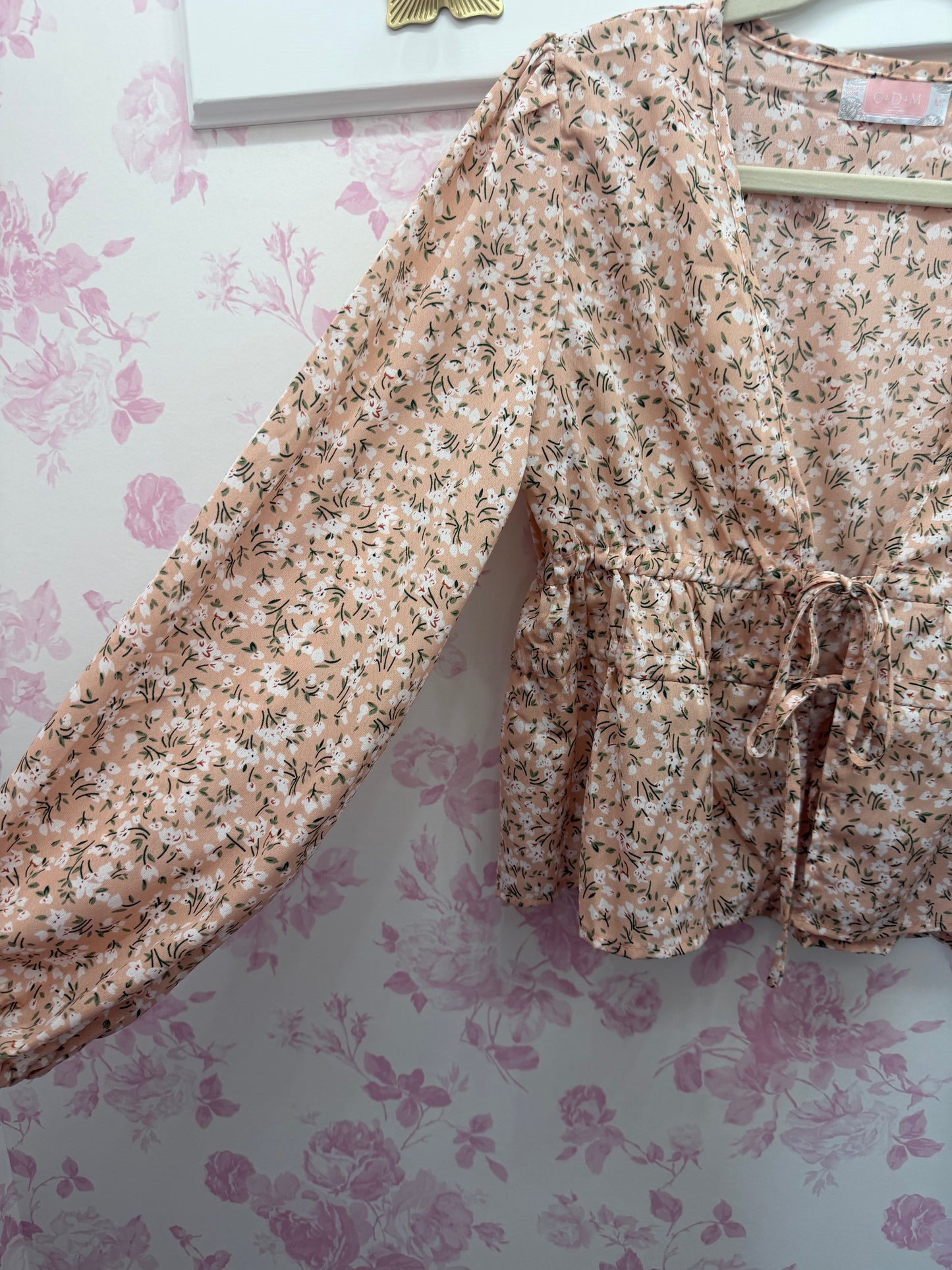 Floral Tie Front Top