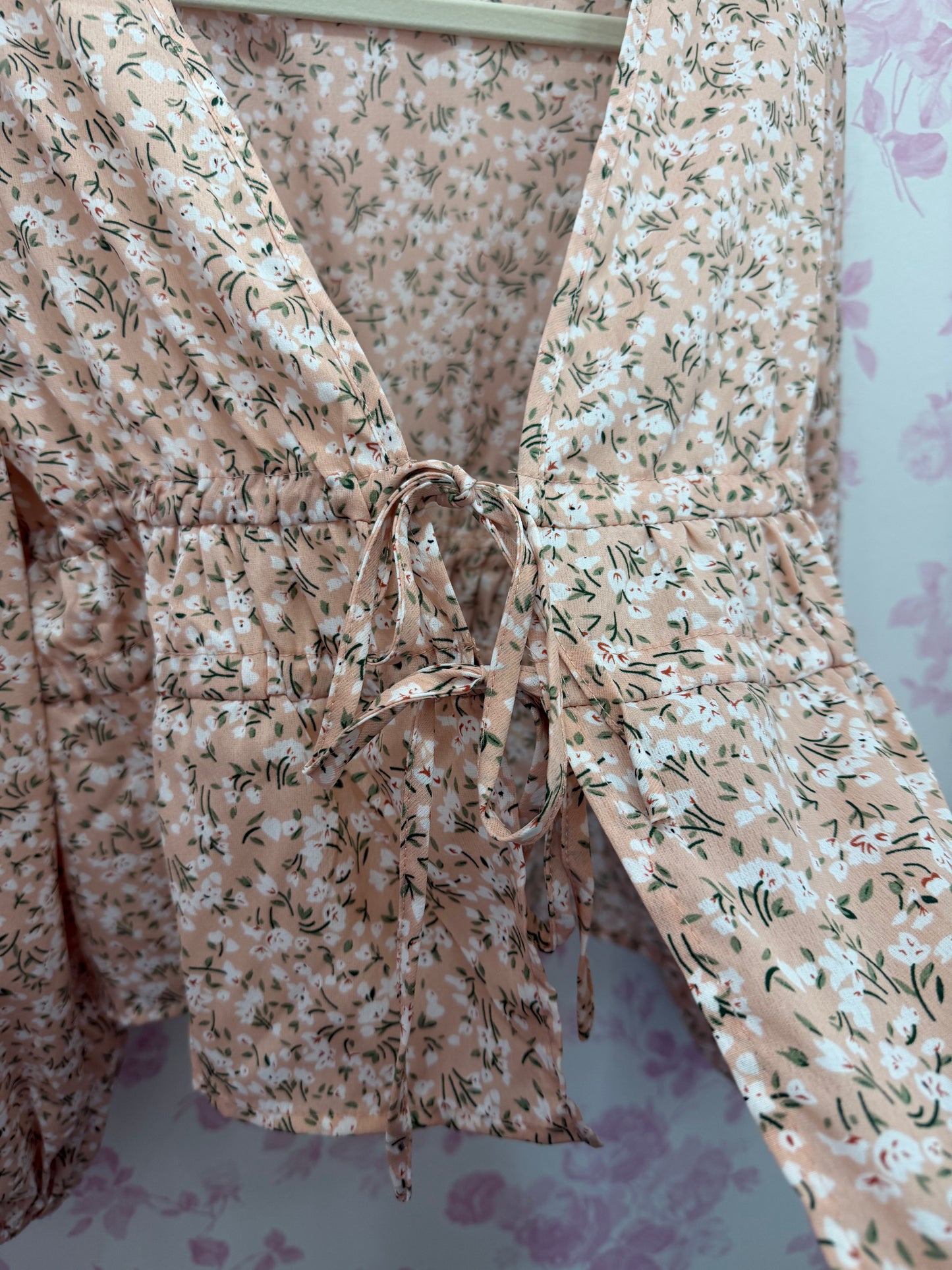 Floral Tie Front Top
