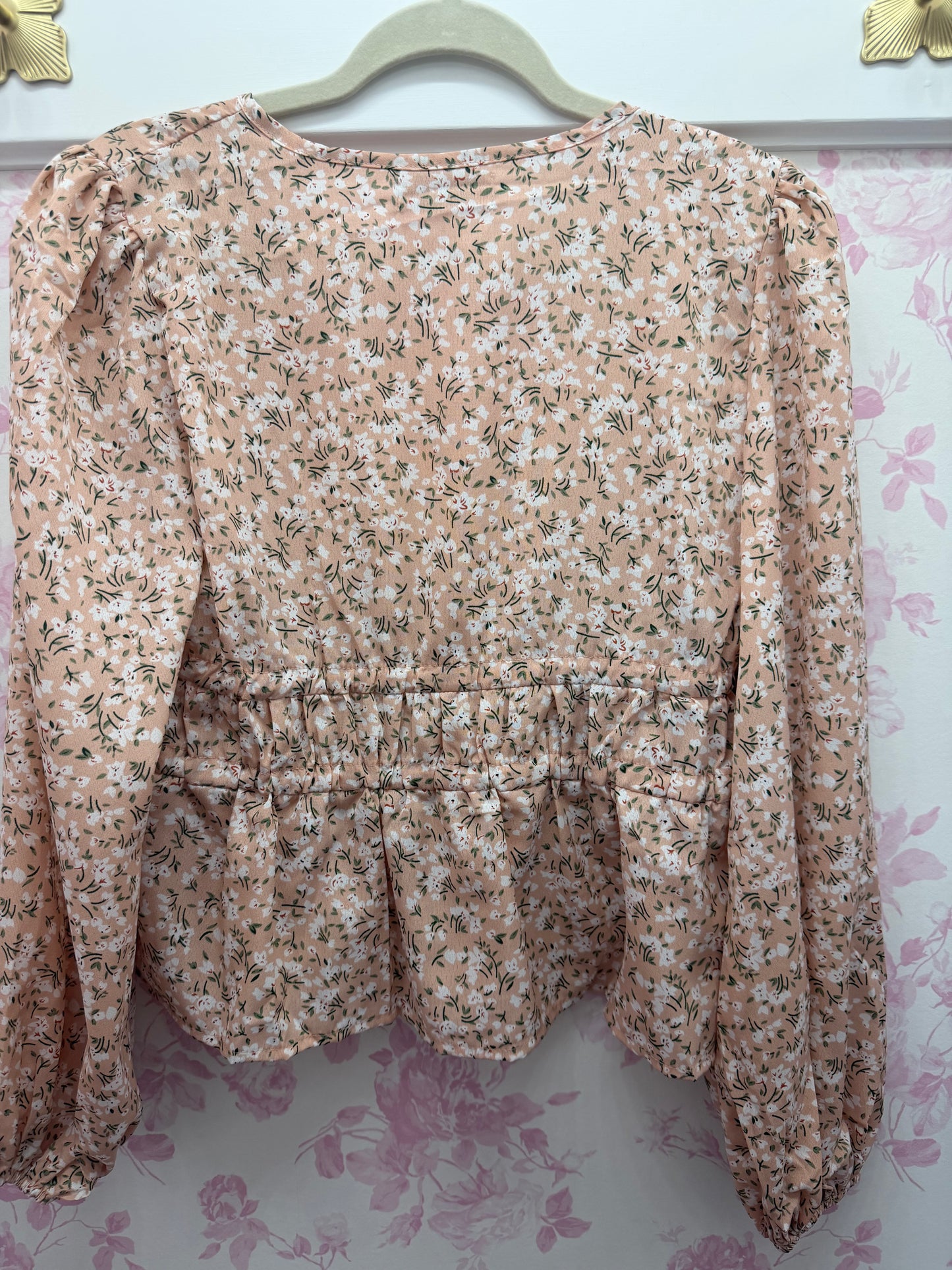 Floral Tie Front Top