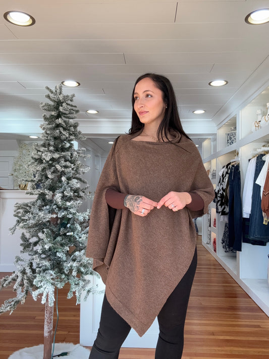 Light weight Brown Poncho Sweater