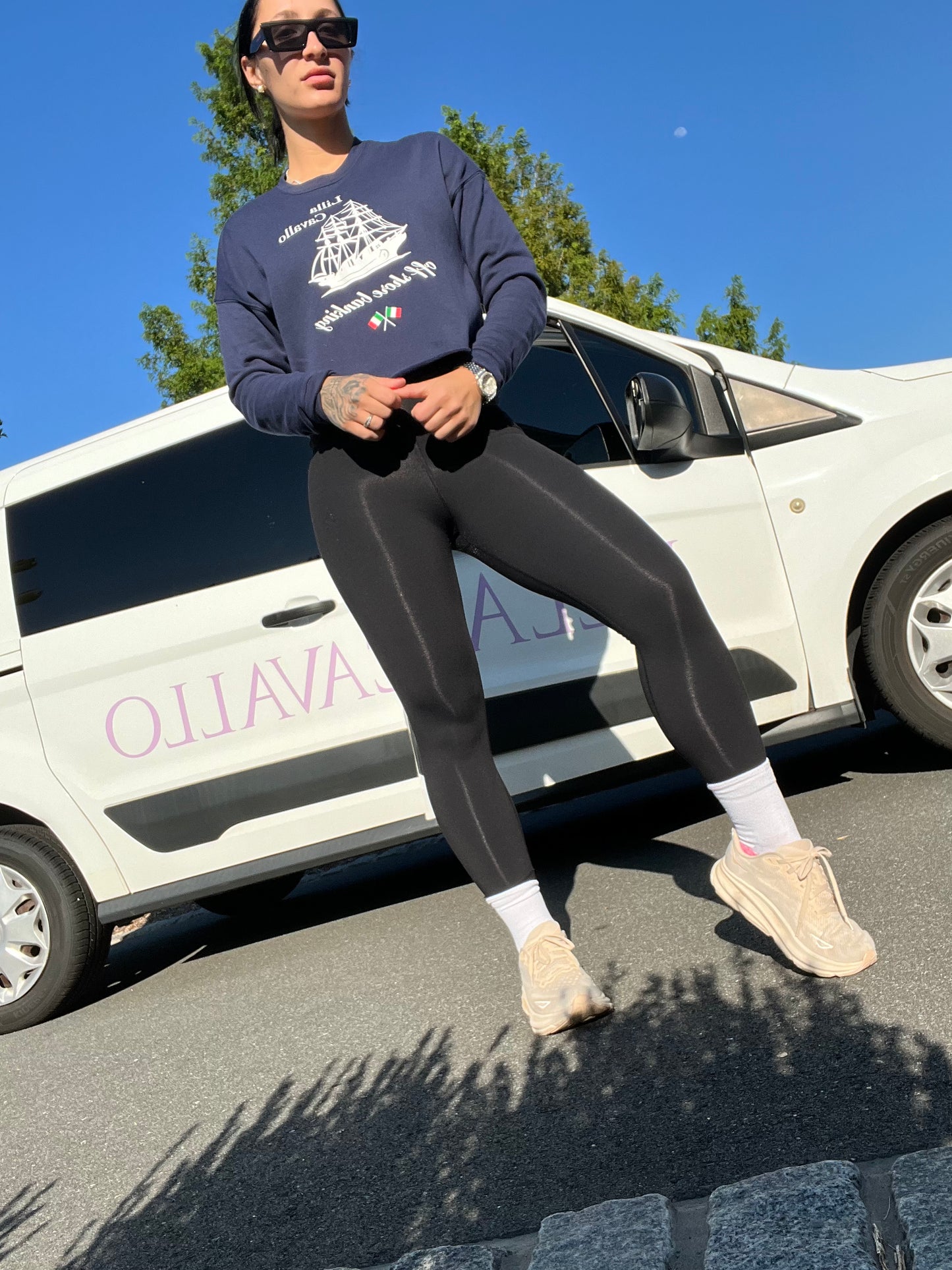 Off Shore Cropped Crew Neck Sweatshirt