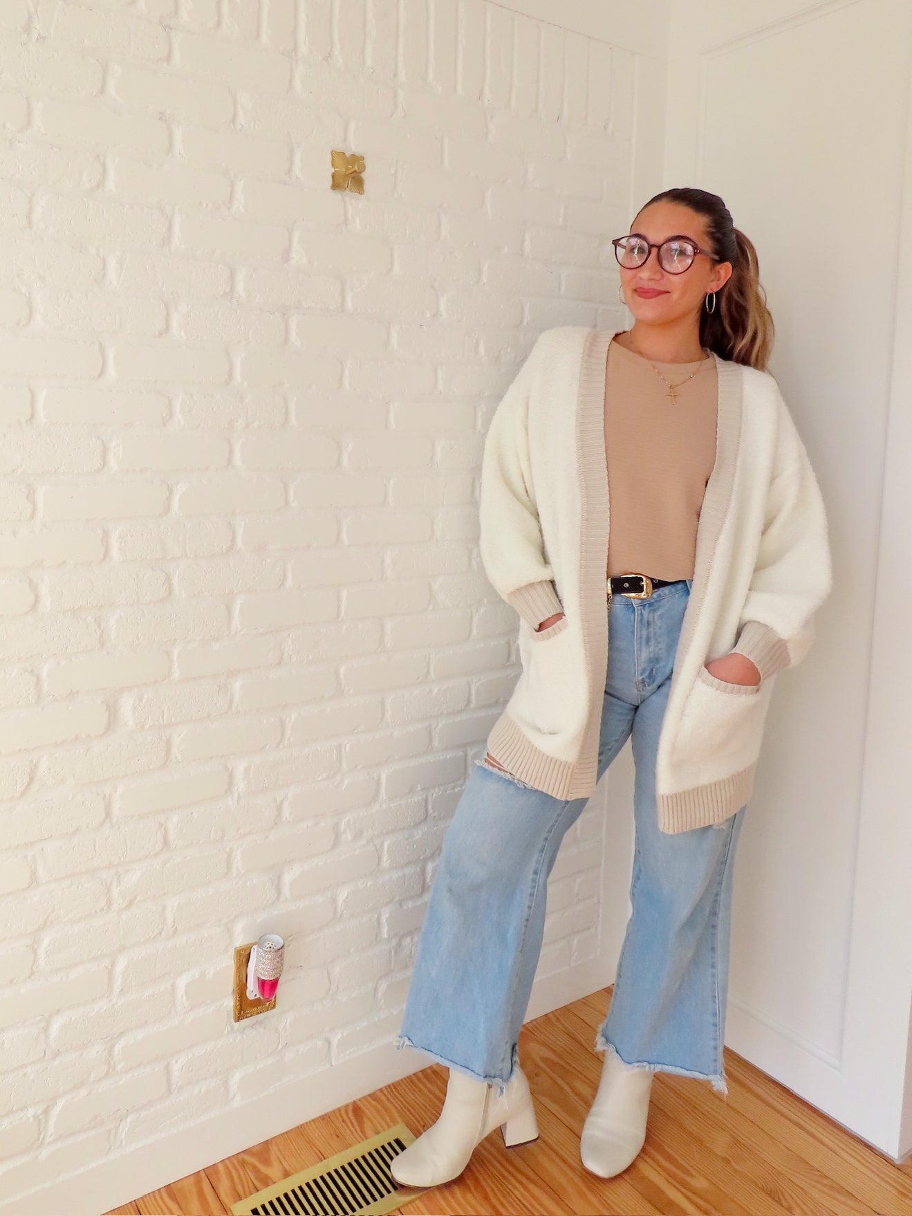 Paige Open Front Plush Sweater Cardigan