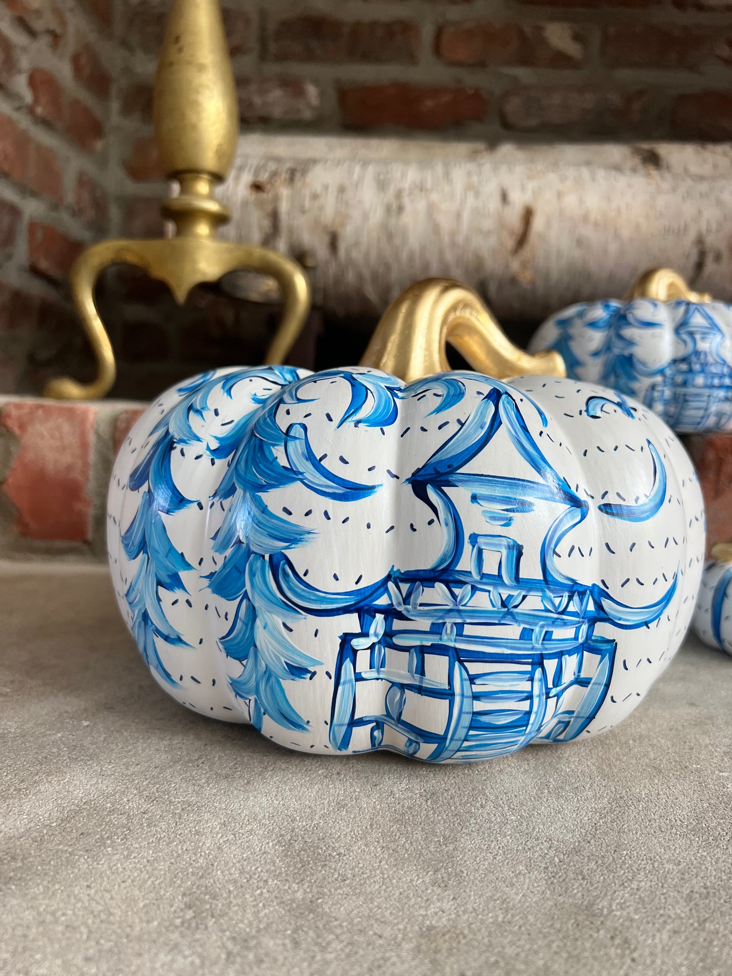 Chinoiserie Blue & White Pumpkins