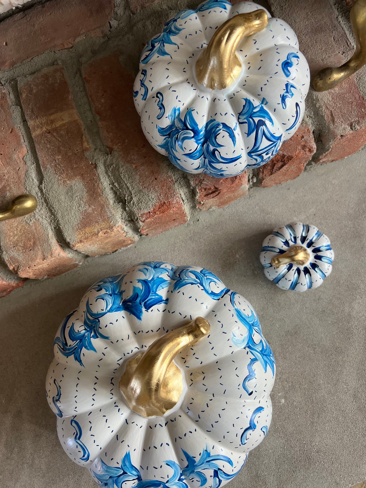 Chinoiserie Blue & White Pumpkins
