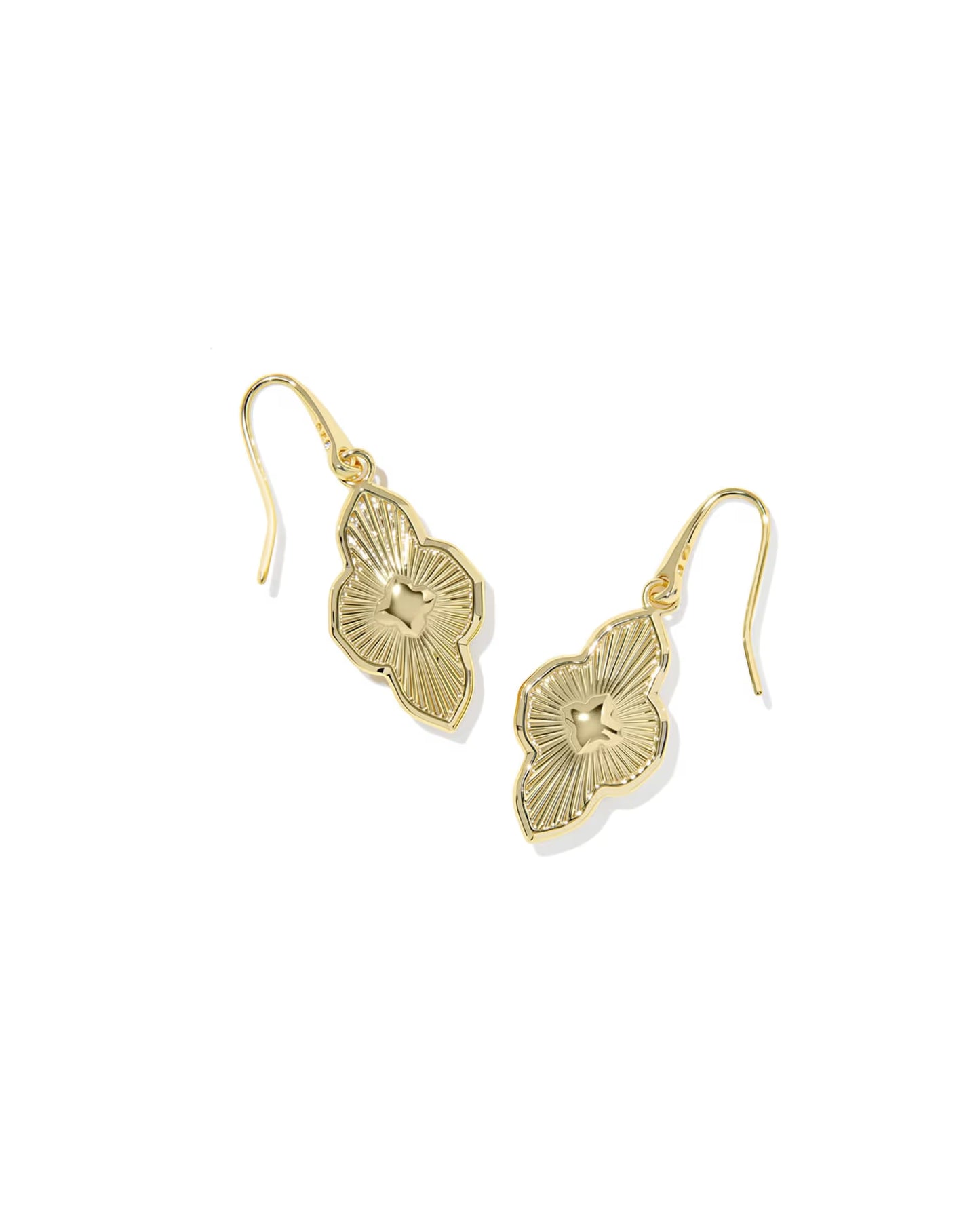 Kendra Scott Abbie Medallion Gold Small Drop Earrings Pink Mix