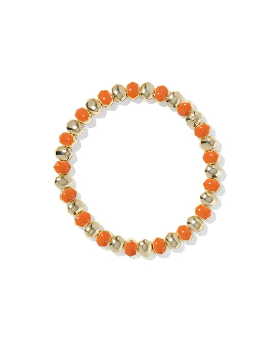 Kendra Scott Daphne Enamel Stretch Bracelet Dark Orange Enamel