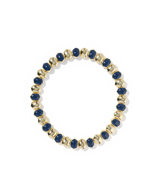 Kendra Scott Daphne Enamel Stretch Bracelet Blue Enamel
