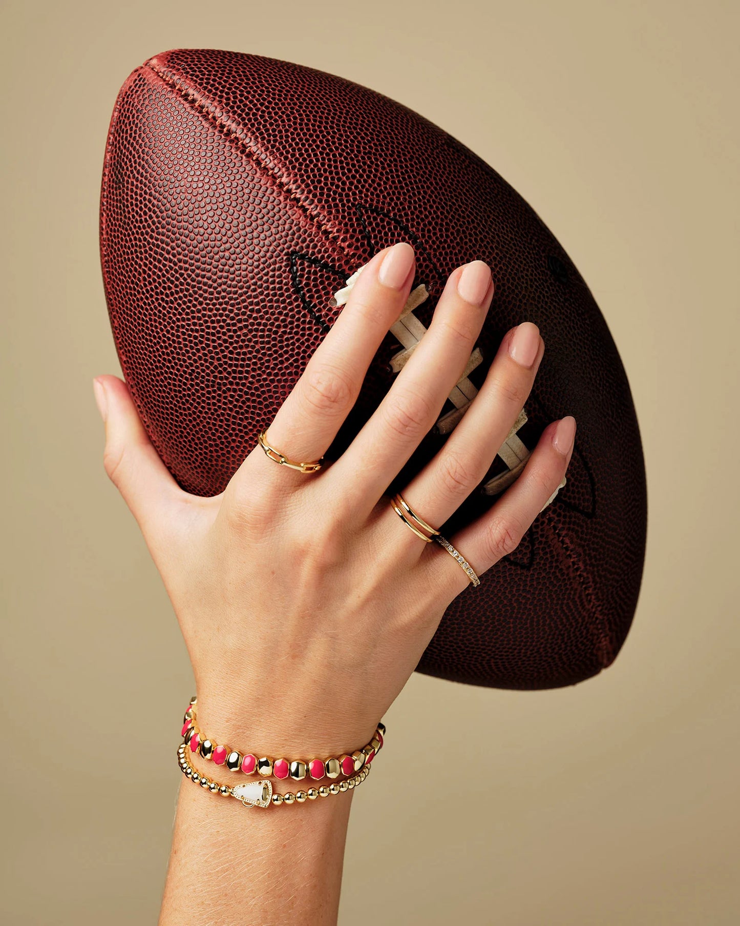 Kendra Scott Daphne Enamel Stretch Bracelet Red Enamel