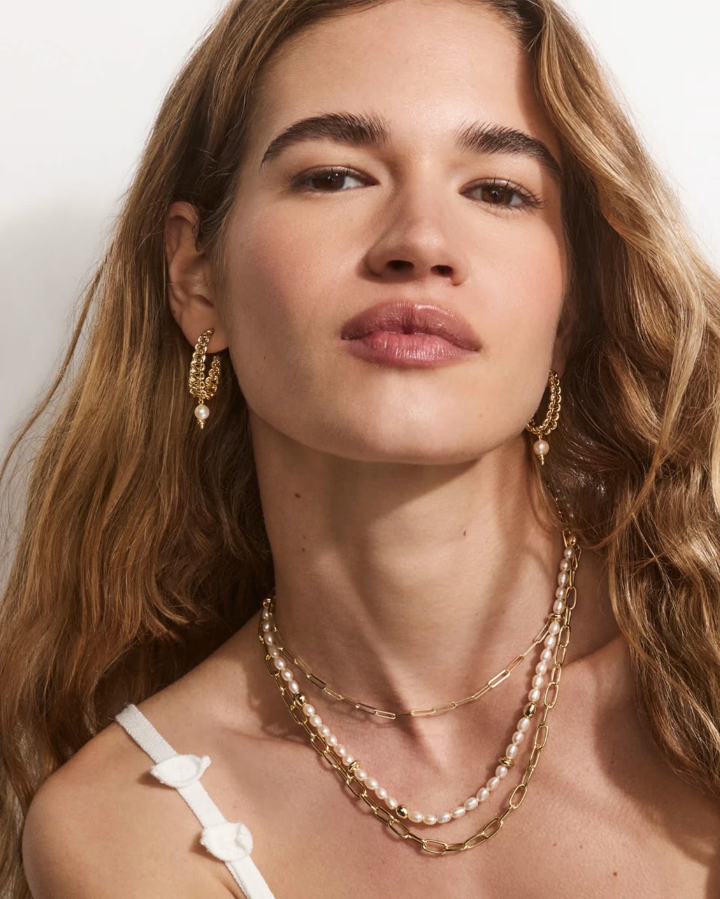 Kendra Scott Gabriella Gold Pearl Strand Necklace