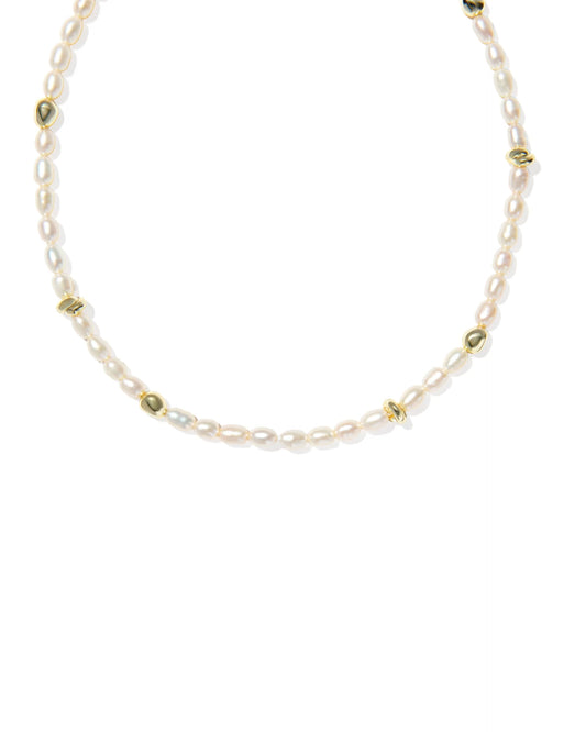 Kendra Scott Gabriella Gold Pearl Strand Necklace