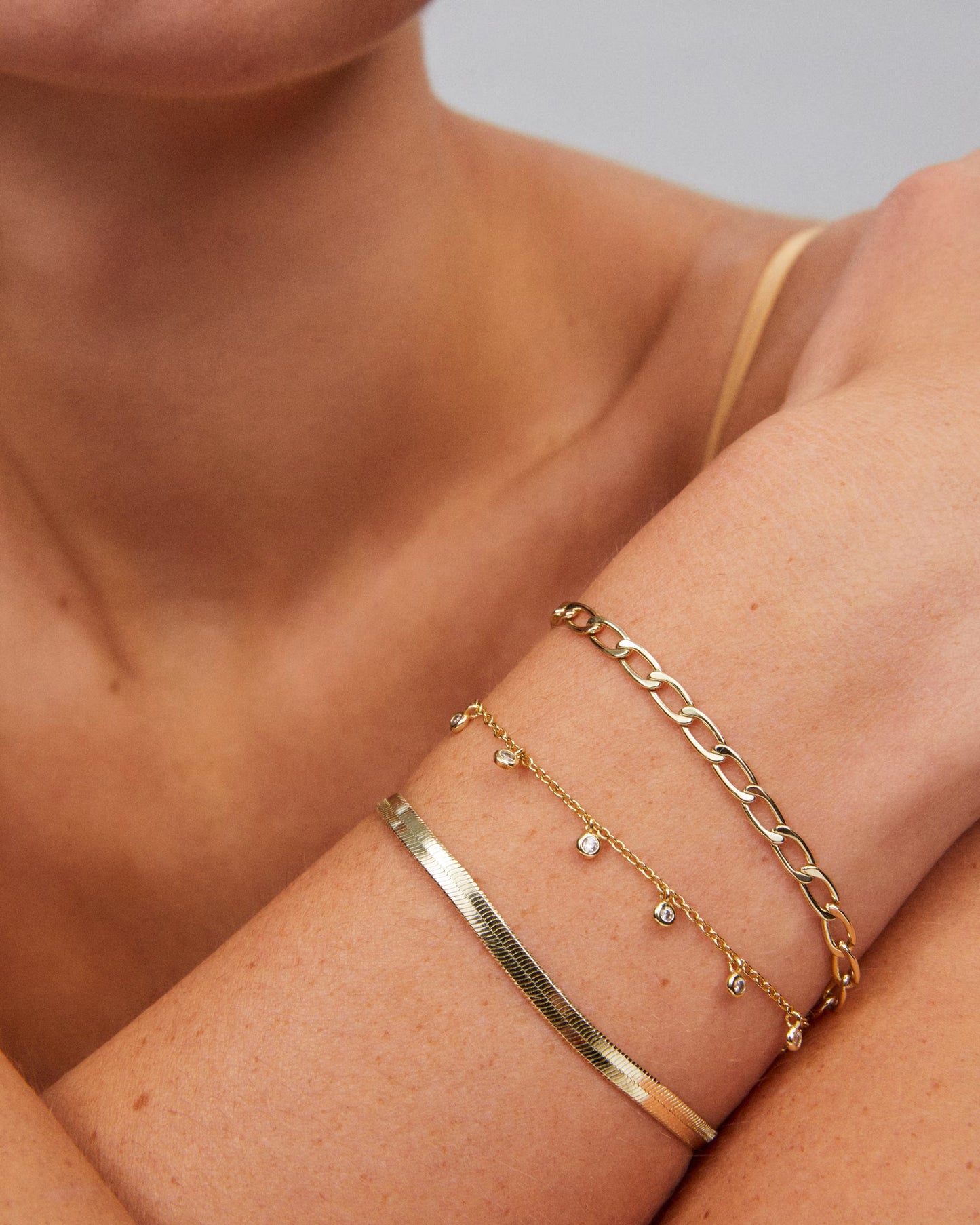 Kendra Scott Kassie Set Of 3 Chain Bracelets In Gold