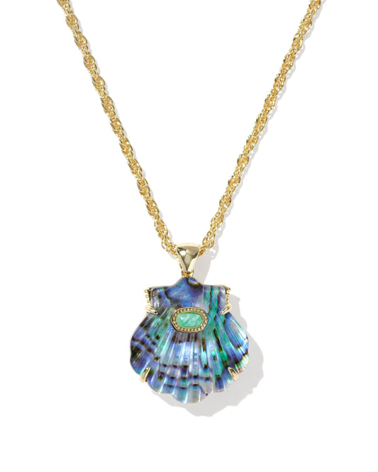 Kendra Scott Lucia Shell Short Pendant Necklace Abalone Shell