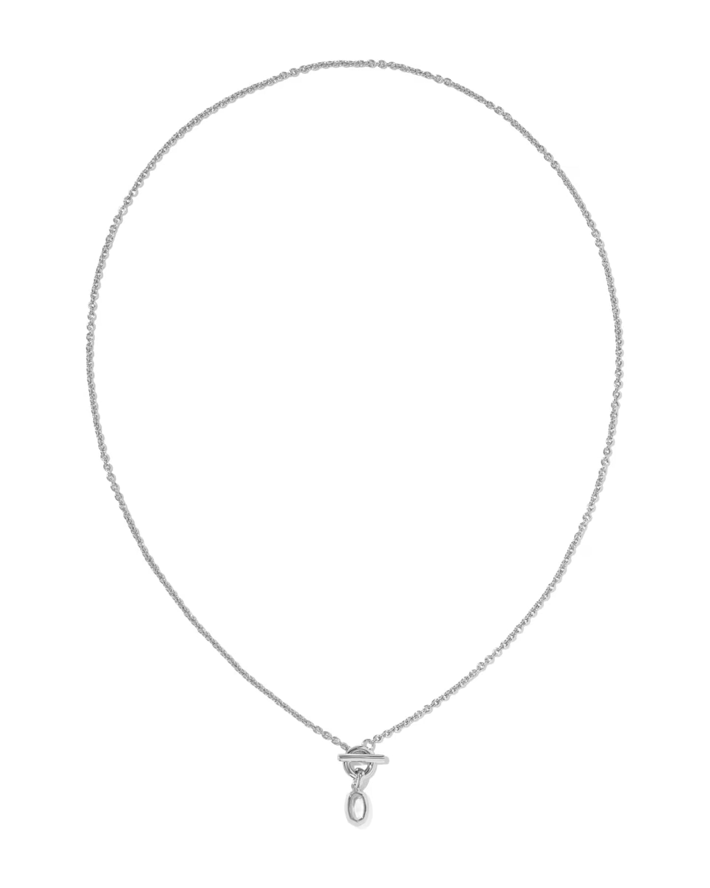 Kendra Scott Mini Elisa Silver Toggle Short Pendant Necklace