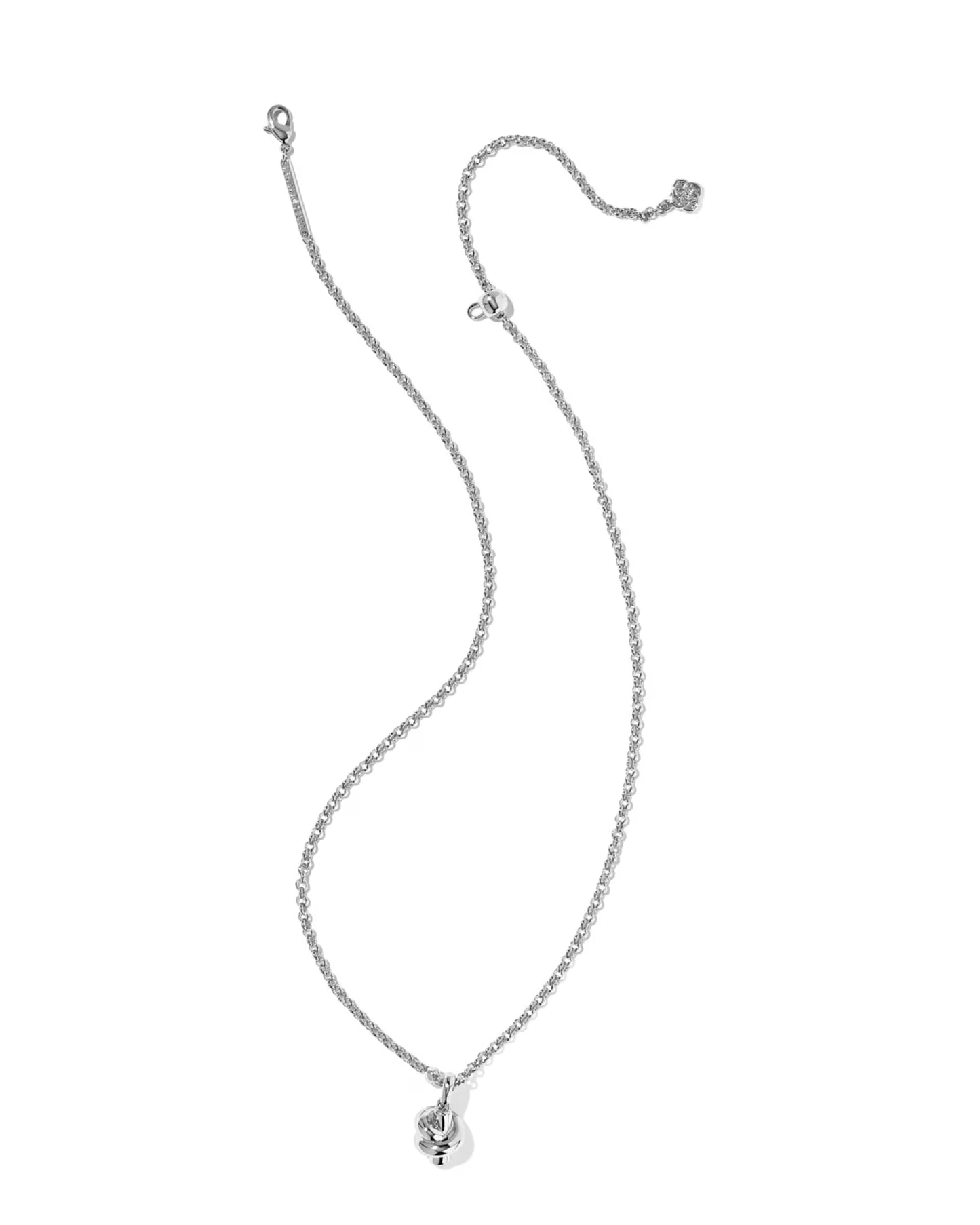 Kendra Scott Parker Knot Silver Short Pendant Necklace