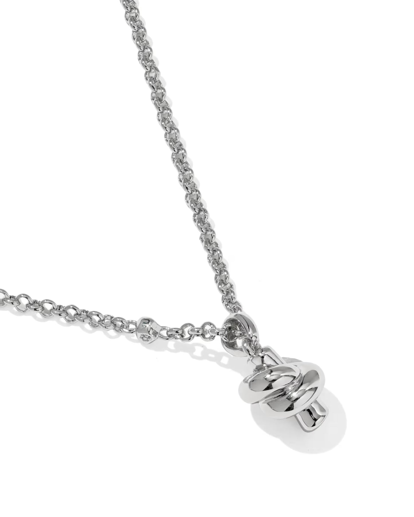 Kendra Scott Parker Knot Silver Short Pendant Necklace