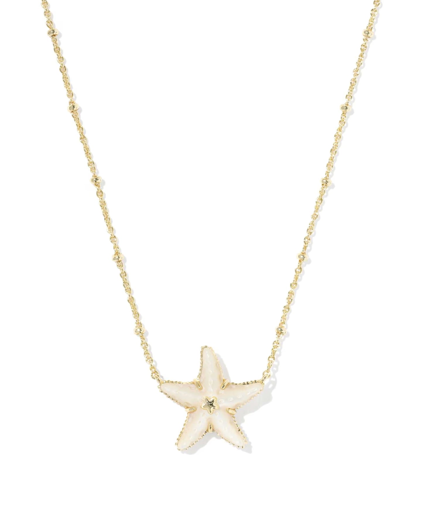 Kendra Scott Parker Starfish Gold Short Pendant Necklace Natural Mother-of-Pearl