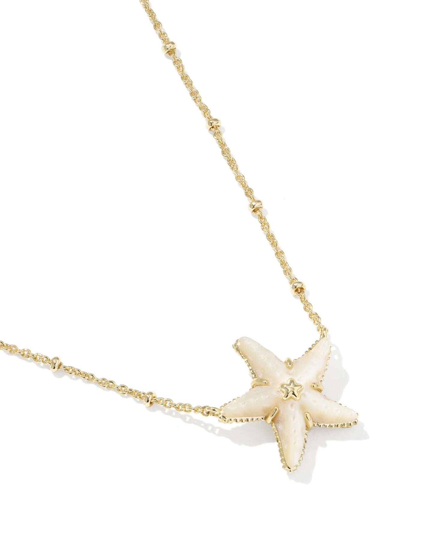 Kendra Scott Parker Starfish Gold Short Pendant Necklace Natural Mother-of-Pearl