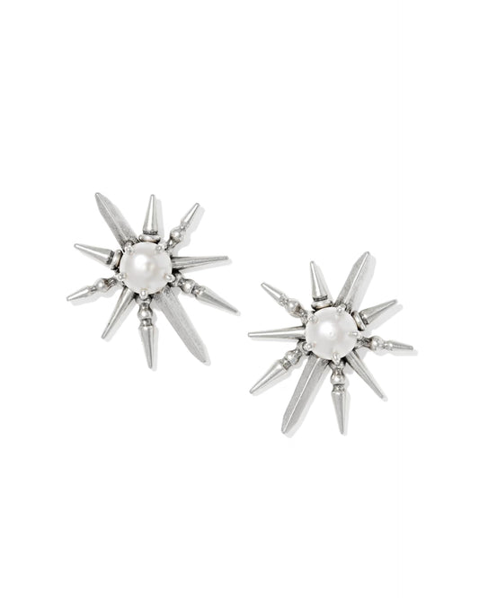 Kendra Scott Rogan Vintage Silver Stud Earrings