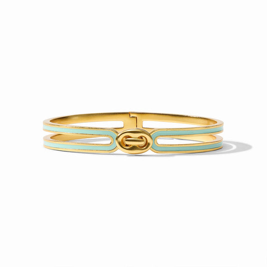 Julie Vos Laguna Enamel Hinge Bangle in Aqua