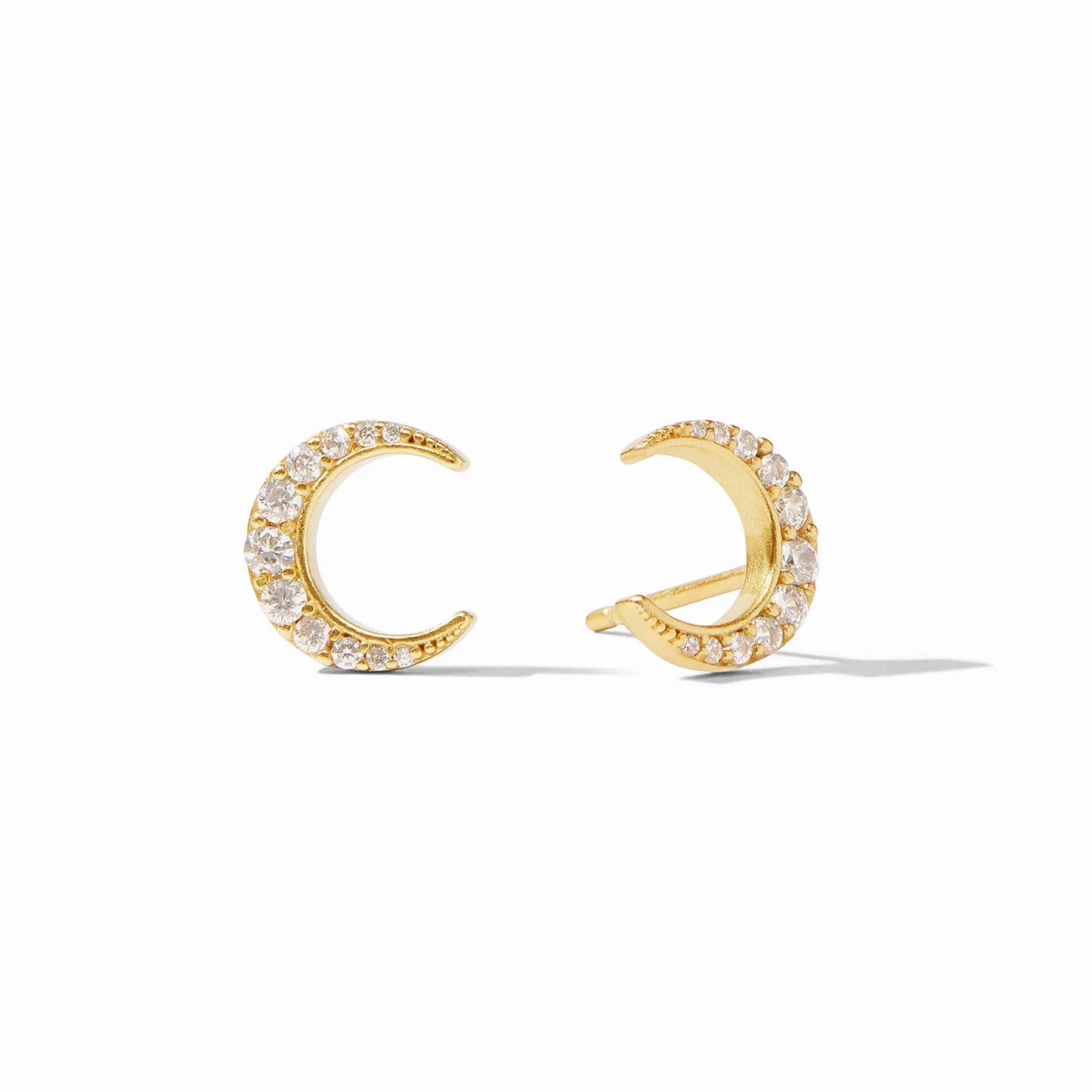 Julie Vos Luna Stud Earrings in Cubic Zirconia