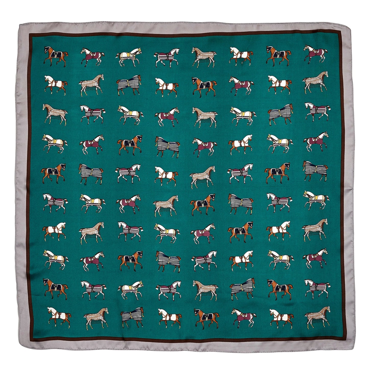 Mini Horses in Blankets Silky Scarf