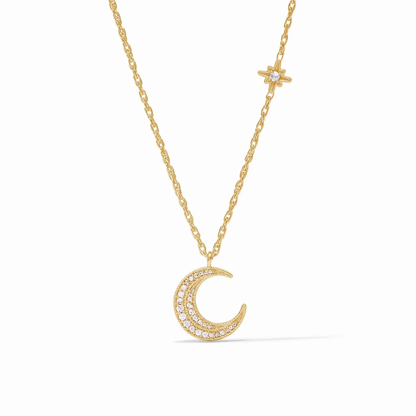 Julie Vos Luna Delicate Necklace in Cubic Zirconia