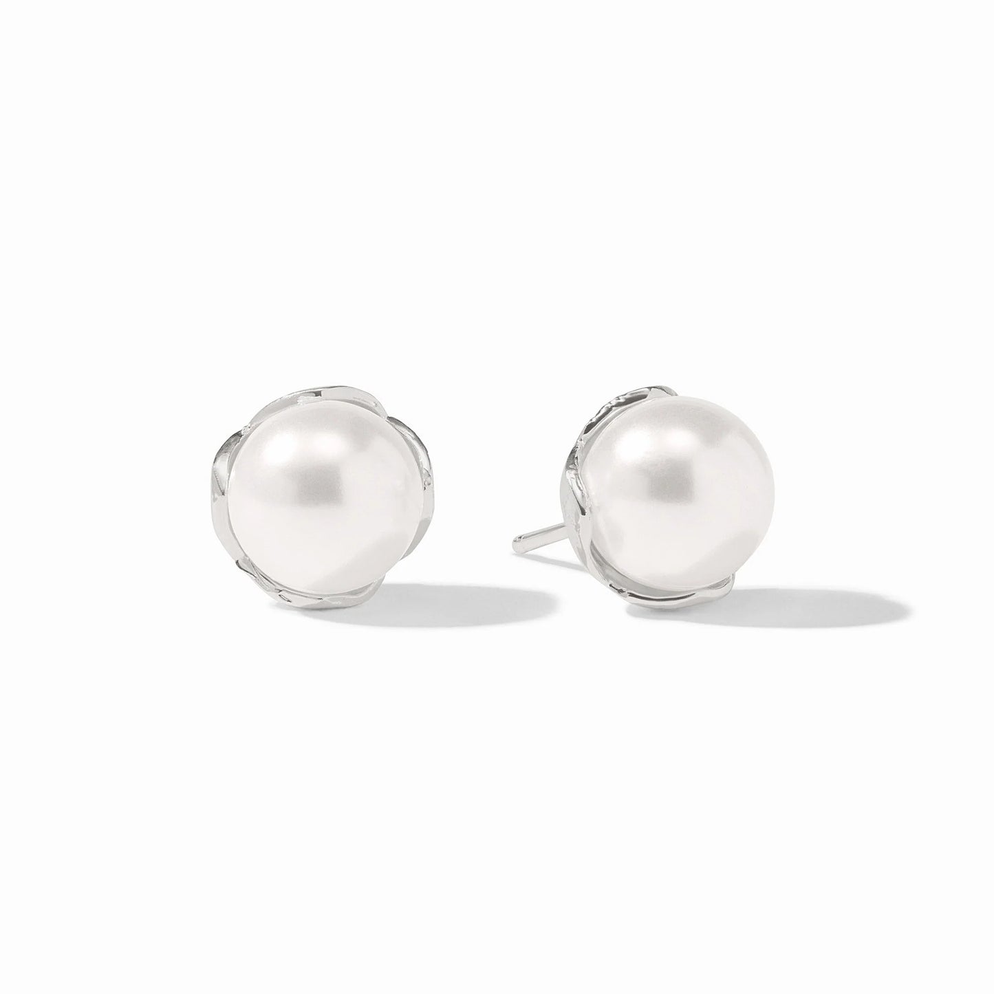 Julie Vos Penelope Stud In Silver Pearl