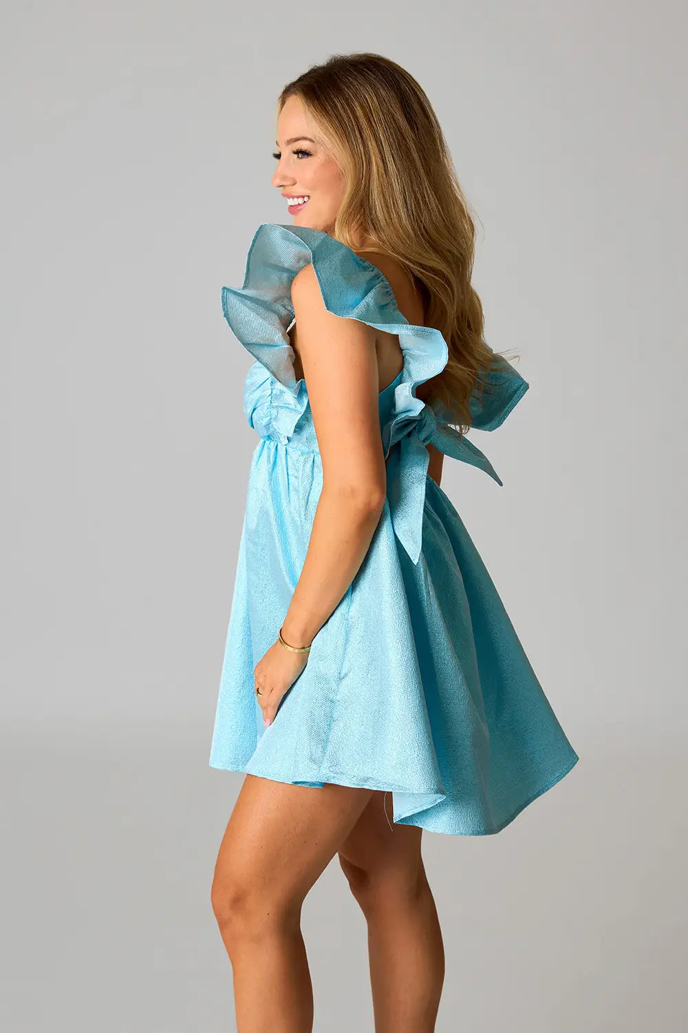 Penny Teal Mini Dress