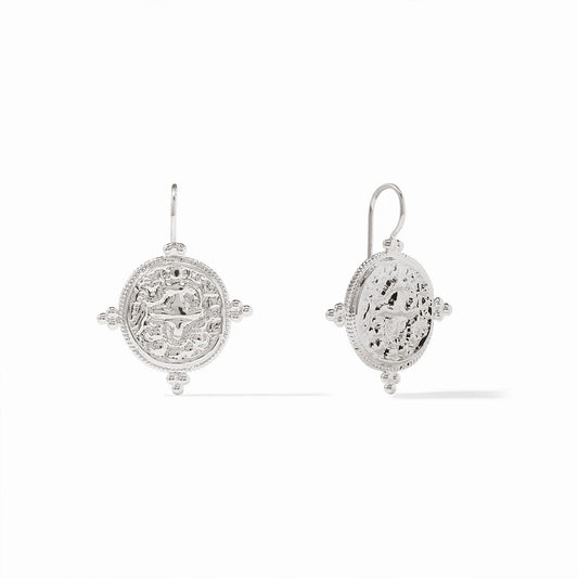 Julie Vos Silver Quatro Coin Earring