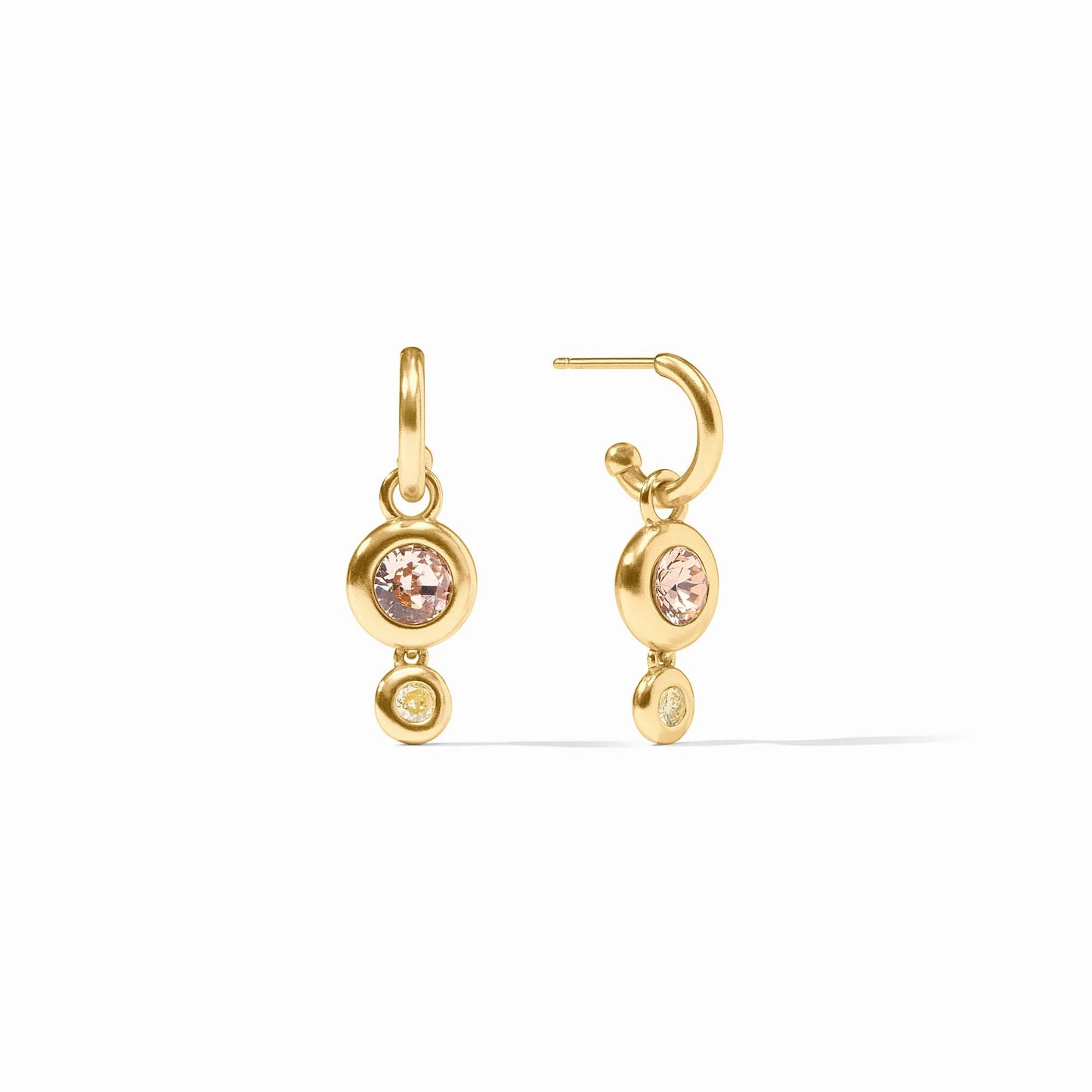 Julie Vos Rainbow Duo Hoop & Charm Earring Champagne Radiance