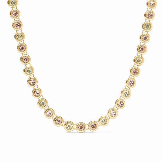 Julie Vos Rainbow Tennis Necklace Champagne Radiance