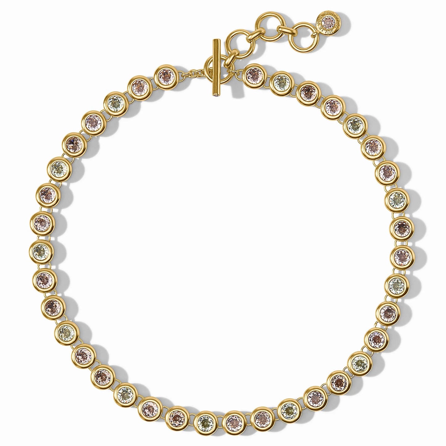 Julie Vos Rainbow Tennis Necklace Champagne Radiance