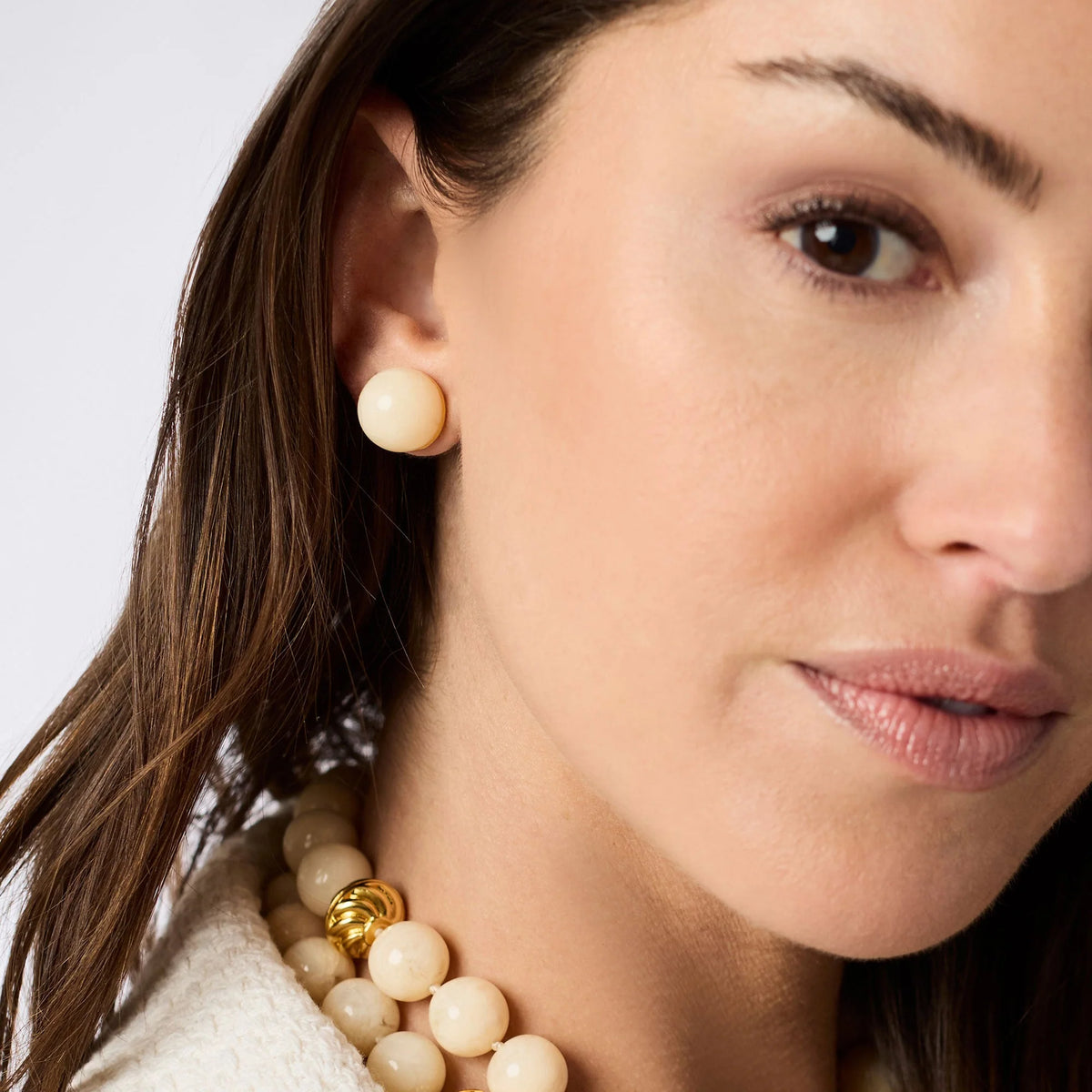 Julie Vos Ravello Stud Ivory