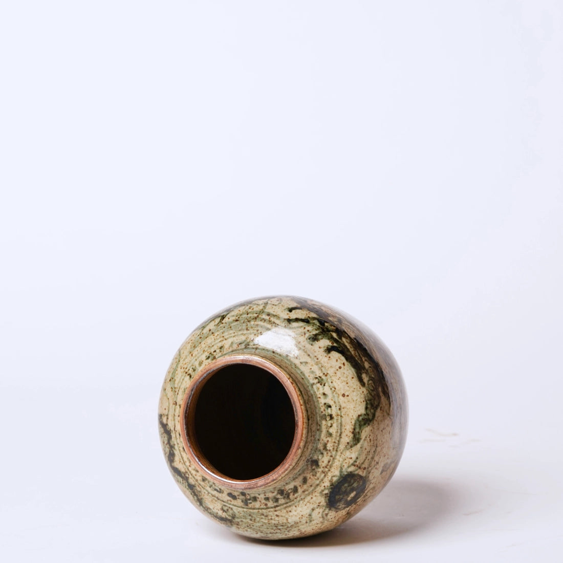 Rustic Porcelain Dragon Small Round Vase