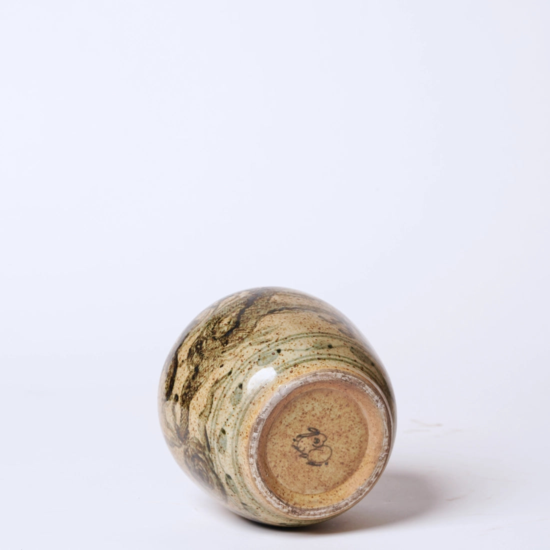 Rustic Porcelain Dragon Small Round Vase