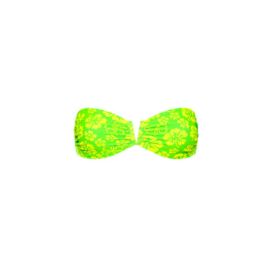 Kulani Kinis V Strapless Bandeau Bikini Top Aloha Lime