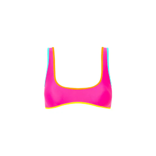 Kulani Kinis Bind Slim Scoop Bikini Top Confetti