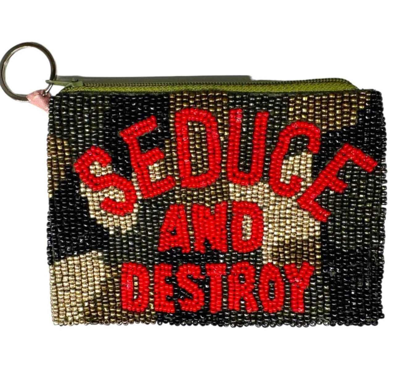 Seduce & Destroy Beaded Coin Purse