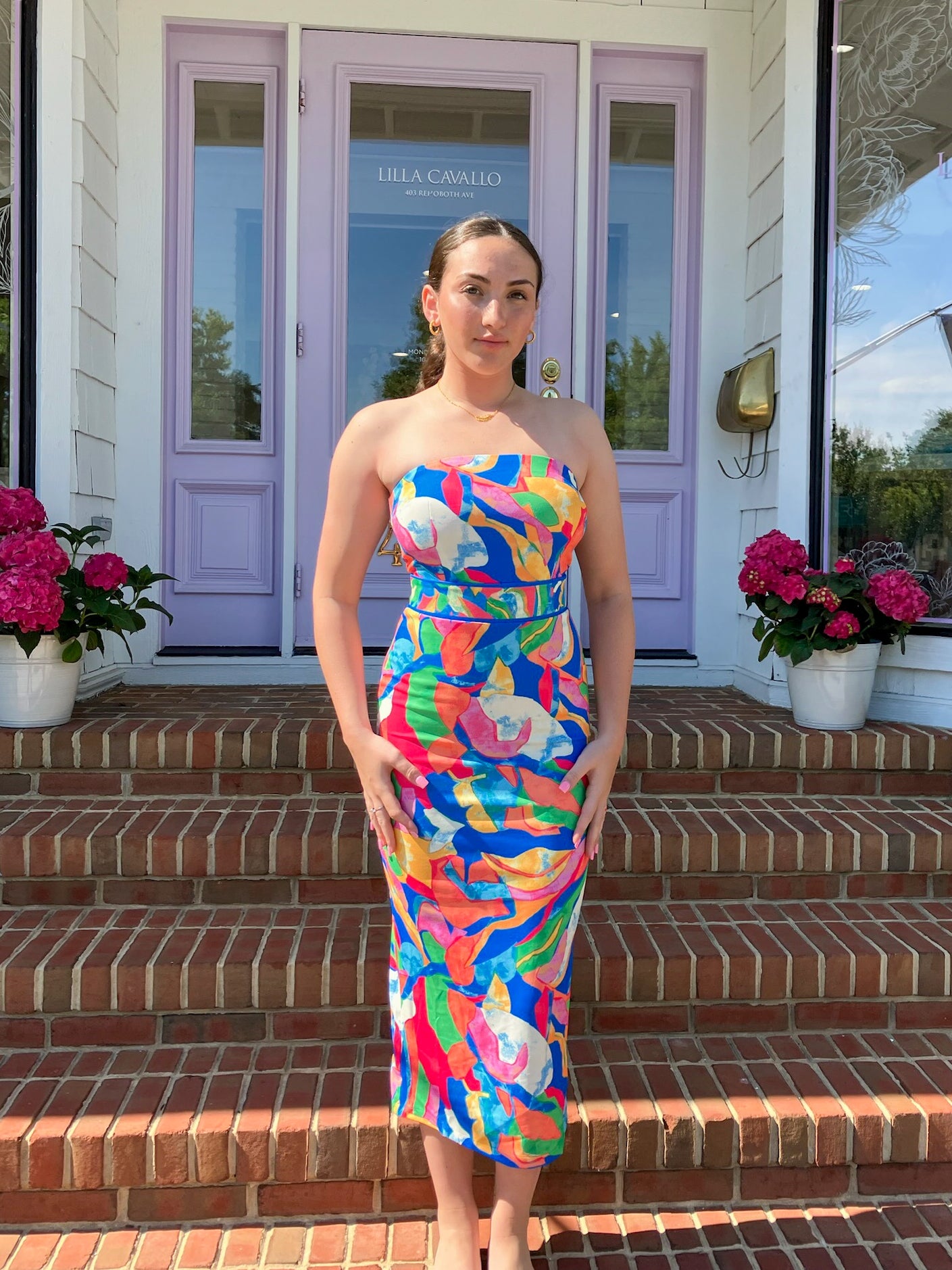 Sleeveless Colorful Artsy Midi Dress