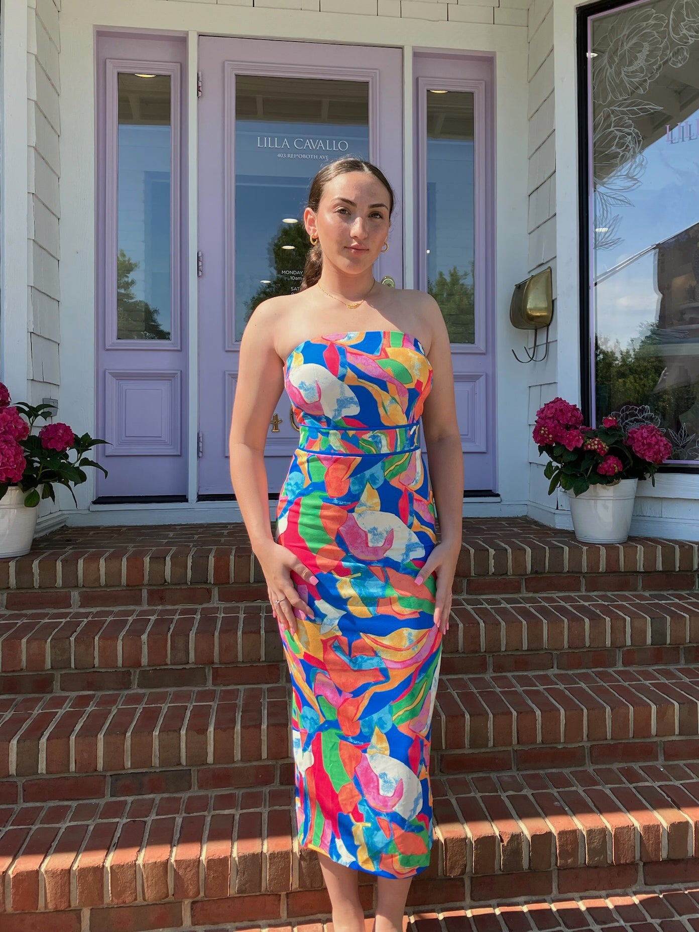 Sleeveless Colorful Artsy Midi Dress