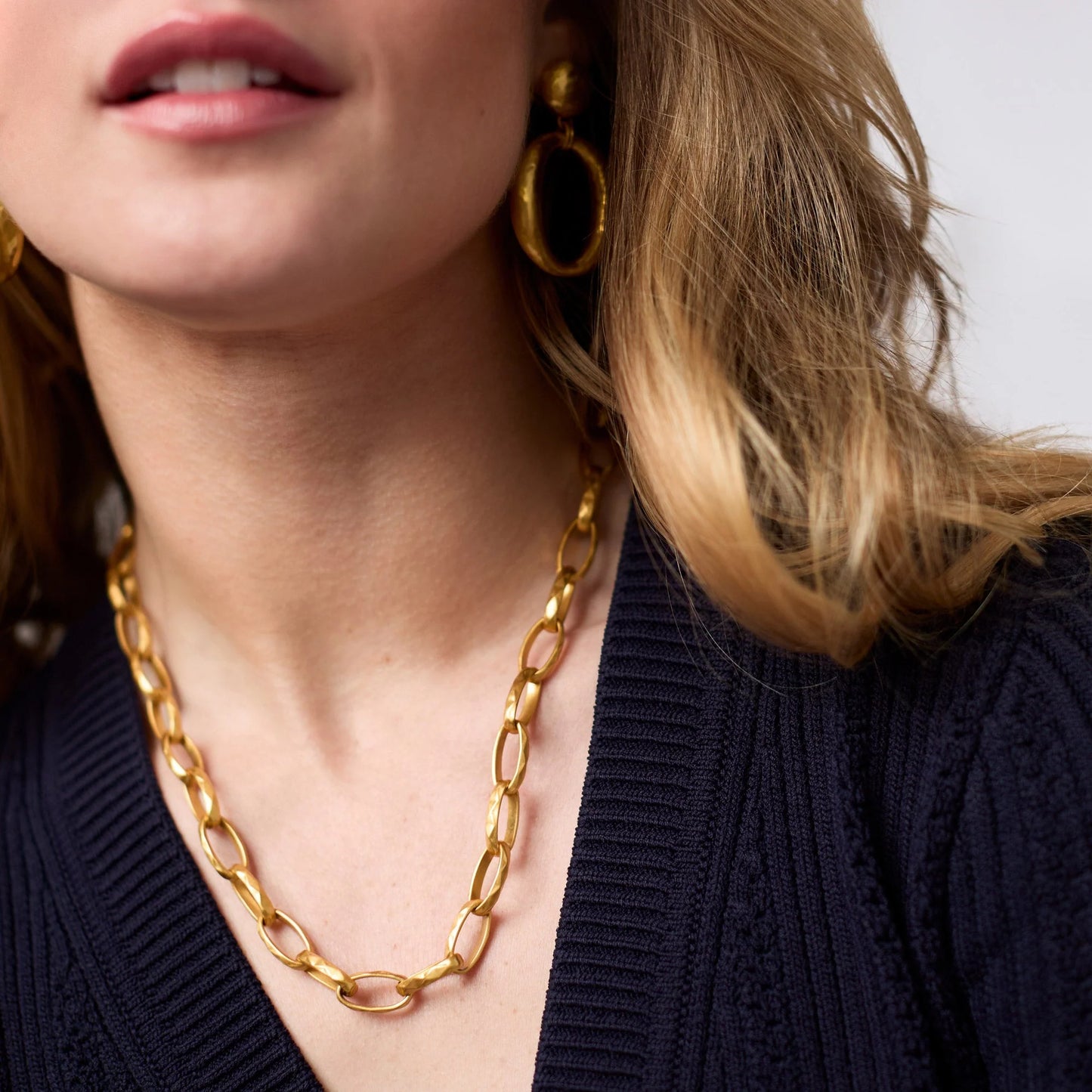 Julie Vos Solara Link Necklace Gold