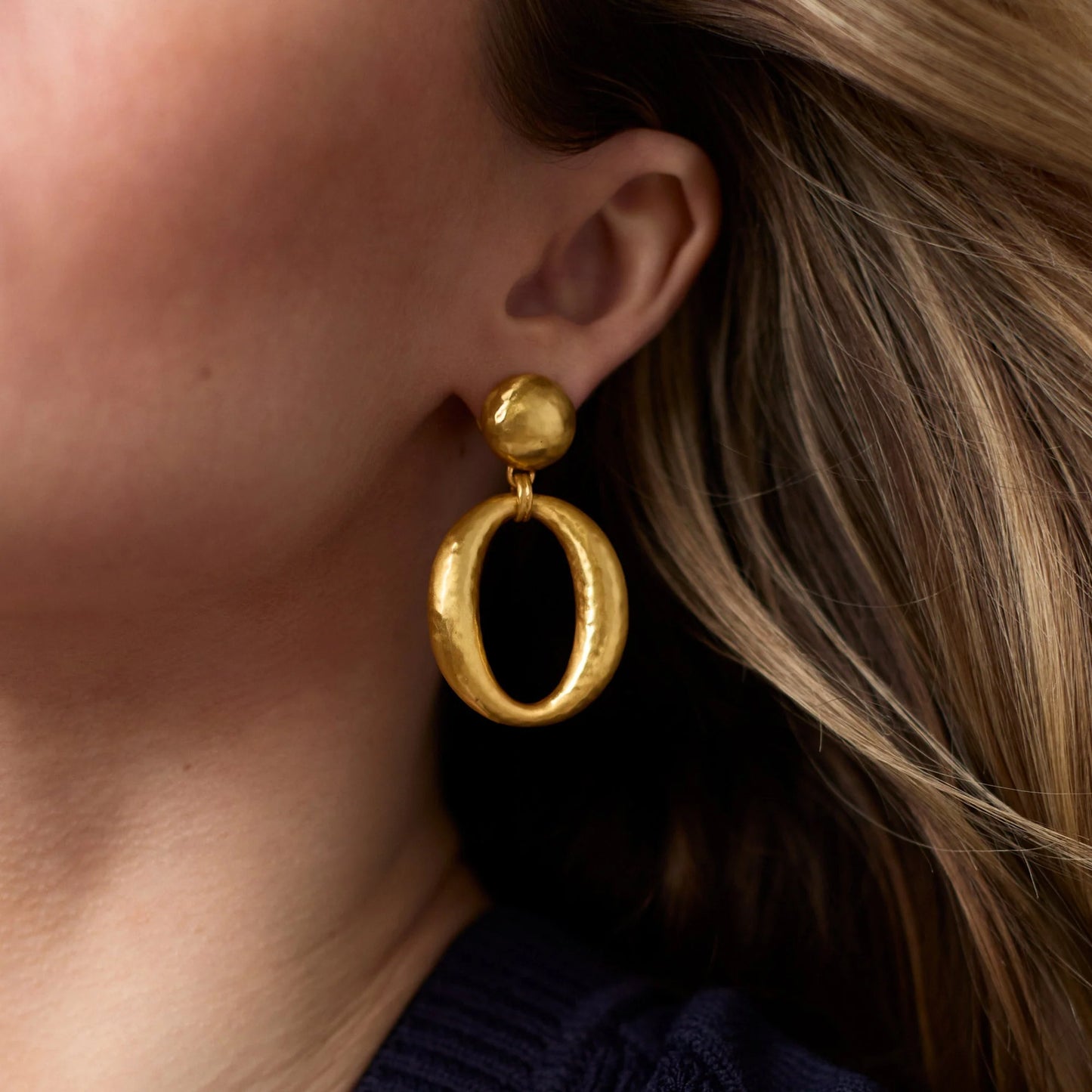 Julie Vos Solara Orbit Statement Earring Gold