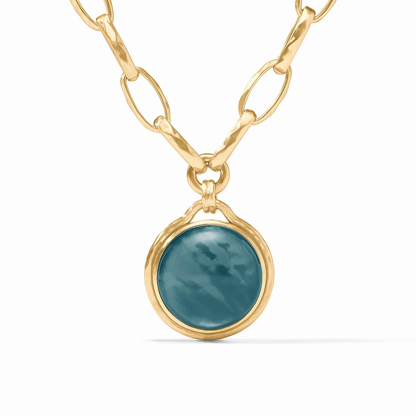 Julie Vos Solara Statement Necklace Iridescent Montana Blue